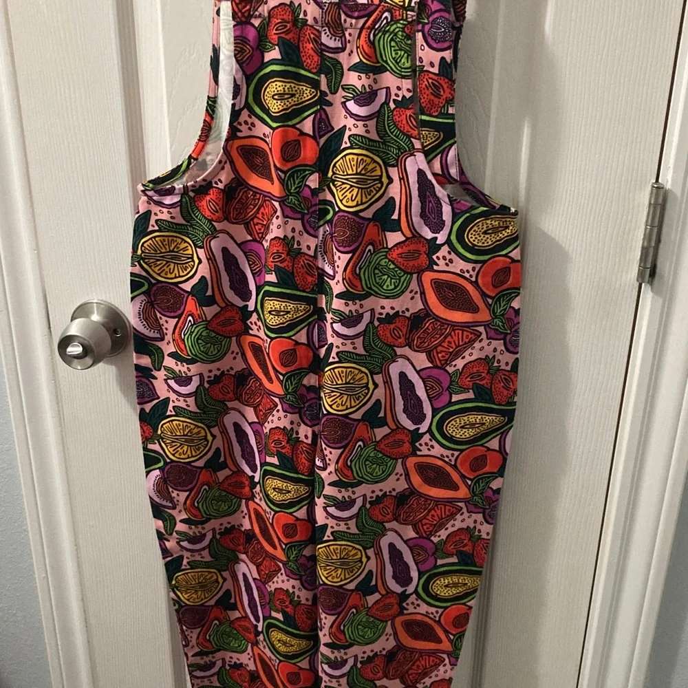 Lucy & Yak “Vulva-Rees” Vibrant Patterned Dungarees Overall one piece - Picture 11 of 14
